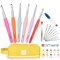29 Pieces Big Size Crochet Hooks Set with Ergonomic Soft Handles for Thick Bulky Yarn,6.0mm - 10.0 mm Crochet Needls and Knitting & Crochet Supplies for Crochet Beginner Lover Crocheter